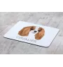 Cavalier King Charles Spaniel - geometrisches Mauspad mit Bild und Aufschrift von Art-Dog