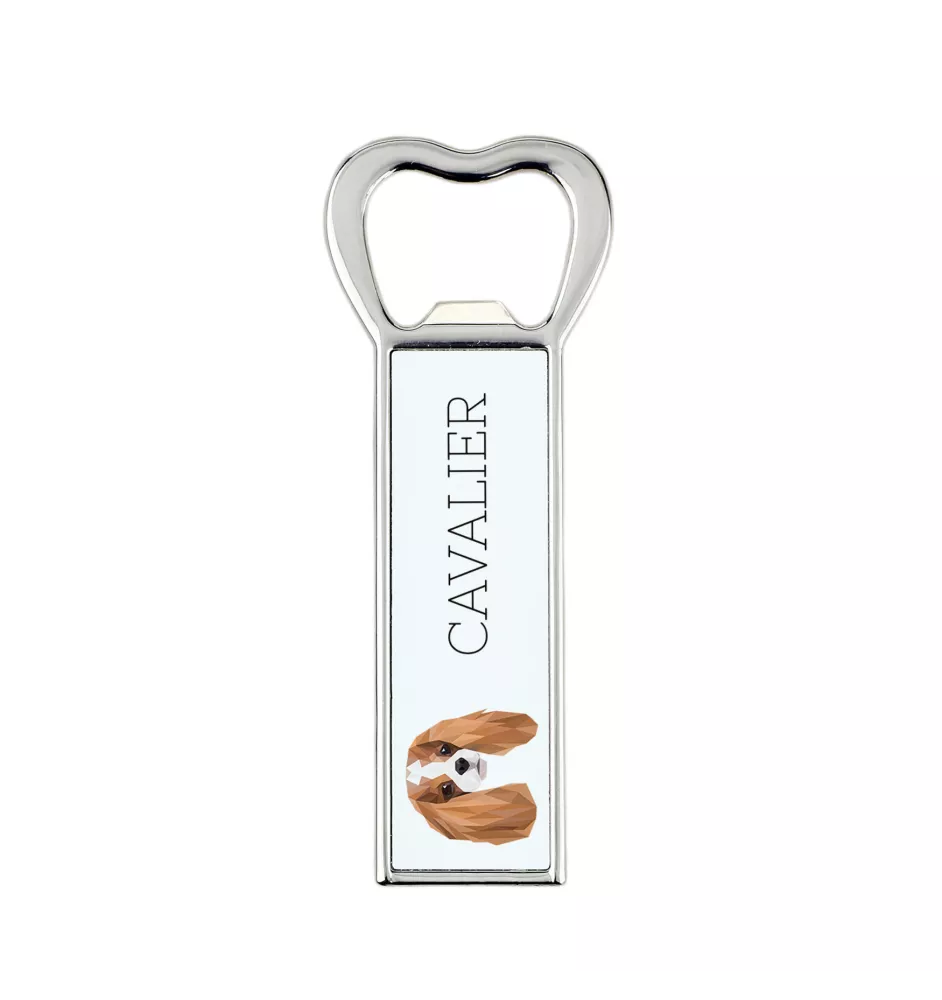 Cavalier King Charles Spaniel - ouvre-bouteille avec une image et une inscription pour la bière Art-Dog
