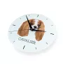 Cavalier King Charles Spaniel - horloge murale géométrique avec photo et logo de la marque Art-Dog