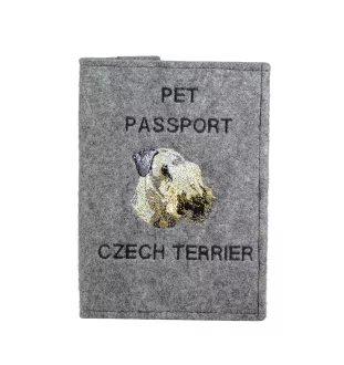Tschechischer Terrier,   Böhmischer Terrier, Český Teriér - Hundepassetui, Dokumententasche, Geschenk für den Reisenden von der Marke Art-Dog