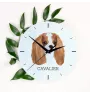 Cavalier King Charles Spaniel - geometric wall clock with a picture and the brand name Art-Dog