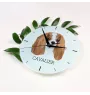Cavalier King Charles Spaniel - geometric wall clock with a picture and the brand name Art-Dog