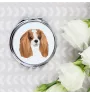 Cavalier King Charles Spaniel - Spiegel mit Foto und geometrischem Aufdruck der Marke Art-Dog