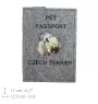 Terrier Tchèque, Cesky Terrier - Porte passeport pour chien, porte document, cadeau pour le voyageur de la marque Art-Dog