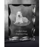 Mittelasiatischer Schäferhund, Zentralasiatischer Owtscharka - Kristall mit einem Hundebild, Glasstatuette mit einem Bild, einzigartiger Bilderrahmen der Marke Art-Dog