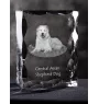 Mittelasiatischer Schäferhund, Zentralasiatischer Owtscharka - Kristall mit einem Hundebild, Glasstatuette mit einem Bild, einzigartiger Bilderrahmen der Marke Art-Dog