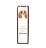 Cavalier King Charles Spaniel - une boîte géométrique avec une photo et un texte pour le vin de la marque Art-Dog
