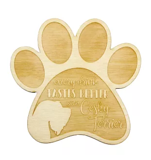 Terrier Tchèque, Cesky Terrier - Sous-verre mug, sous-verre gravé avec chien, cadeau pour amoureux des chiens par la marque Art-Dog