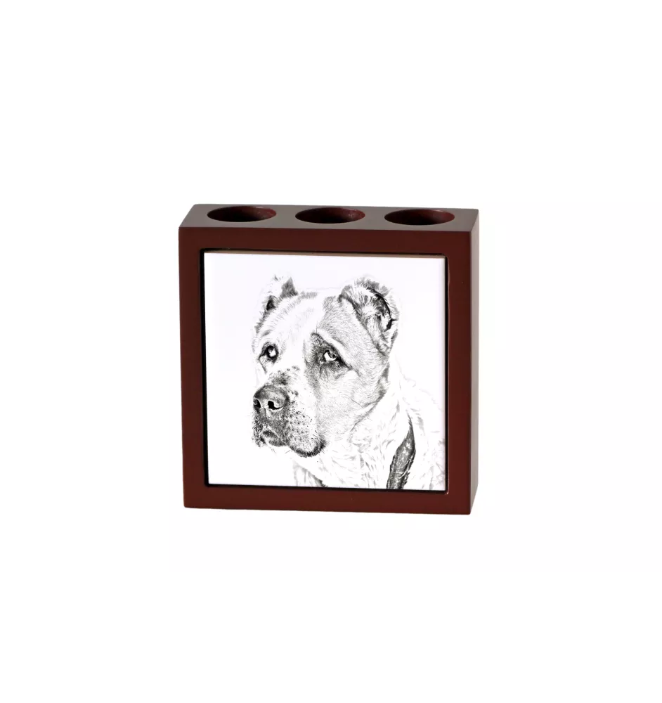 Berger d'Asie Centrale, Sredneasiatskaïa ovtcharka - porte-stylo avec chien, organiseur de bureau avec impression, décoration de bureau personnalisée de la marque Art-Dog