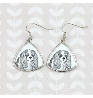 Cavalier King Charles Spaniel - Hund Ohrringe, hängende Ohrringe mit Bild, personalisierter Schmuck mit dem Aufdruck der Marke Art-Dog