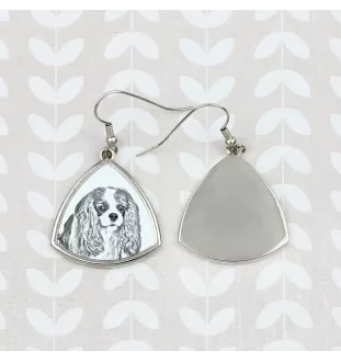Cavalier King Charles Spaniel - Hund Ohrringe, hängende Ohrringe mit Bild, personalisierter Schmuck mit dem Aufdruck der Marke Art-Dog