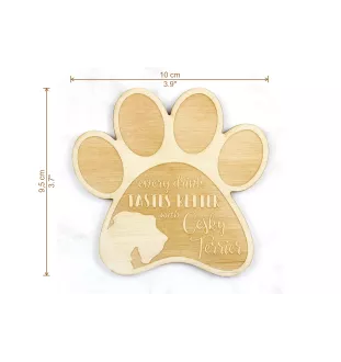 Terrier Tchèque, Cesky Terrier I - Sous-verre mug, sous-verre gravé avec chien, cadeau pour amoureux des chiens par la marque Art-Dog