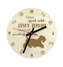 Tschechischer Terrier,   Böhmischer Terrier, Český Teriér - Uhr mit Hund, Holzuhr mit Gravur, personalisierte Uhr von Art-Dog