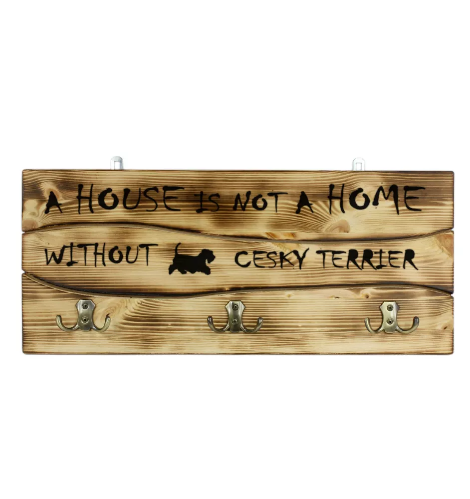 Terier czeski wieszak drewniany Art-Dog