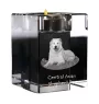 Berger d'Asie Centrale, Sredneasiatskaïa ovtcharka - Bougeoir avec photo de chien, porte bougie en cristal, cadeau personnalisé par la marque Art-Dog