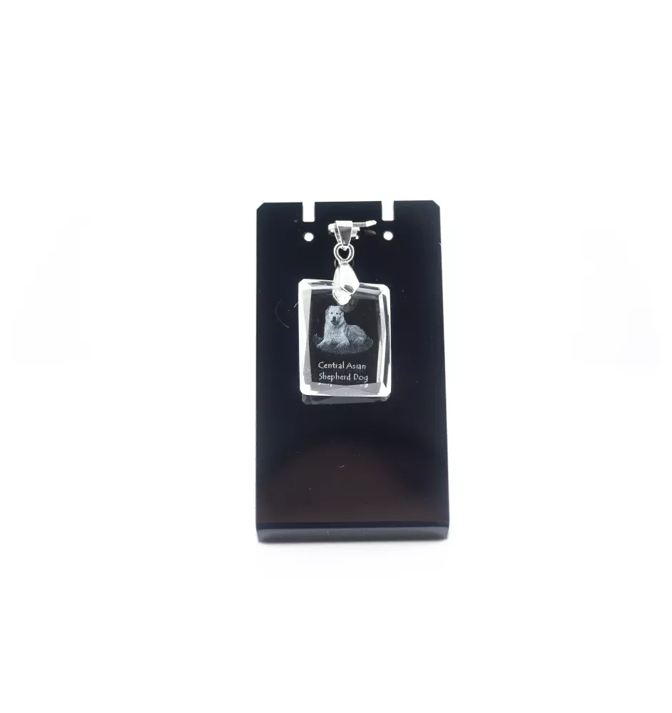 Berger d'Asie Centrale, Sredneasiatskaïa ovtcharka - Pendentif chien en cristal, collier photo, bijoux uniques par Art-Dog