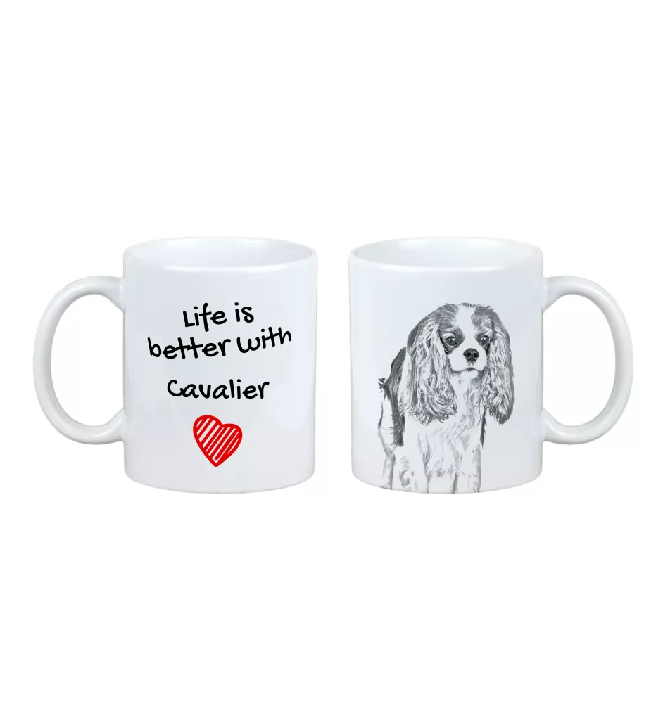Cavalier King Charles Spaniel - cup with a dog, cup with a photo, personalized gift from the Art-Dog brand