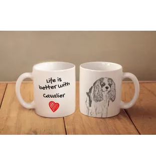 Cavalier King Charles Spaniel - cup with a dog, cup with a photo, personalized gift from the Art-Dog brand