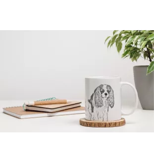 Cavalier King Charles Spaniel - tasse avec chien, une tasse joyeuse pour les amoureux des chiens, un cadeau personnalisé de la marque Art-Dog