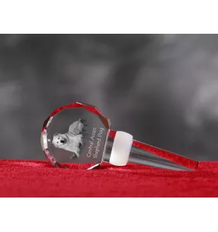 Chien de berger d'Asie centrale - Bouchon de bouteille en cristal, bouchon de vin unique avec photo, cadeau personnalisé pour sommelier par la marque Art-Dog