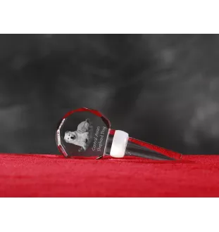 Central Asian Shepherd Dog - Crystal bottle stopper, unique wine stopper with photo, personalised gift for sommelier by Art-Dog brand