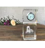 Mittelasiatischer Schäferhund, Zentralasiatischer Owtscharka - Kristalluhr mit Foto, Hundebild im Kristall, personalisierte Schreibtischuhr von Art-Dog.