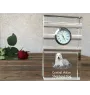 Central Asia Shepherd Dog, Central Asian Shepherd Dog - glass clock with a photo, photo of a dog in crystal, personalized standing office clock by Art-Dog brand