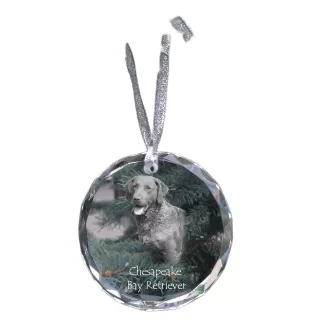 Chesapeake Bay Retriever - Kristallkugel mit Foto, Hundebild im Kristall, personalisierter Christbaumschmuck von Art-Dog.