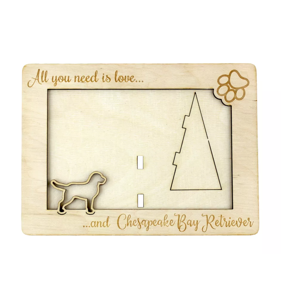 Chesapeake Bay Retriever, Chessie - Photo frame, engraved wooden frame, a lovely gadget for the dog lover by Art-Dog