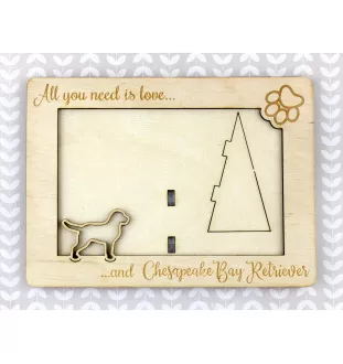 Chesapeake Bay Retriever, Chessie - Photo frame, engraved wooden frame, a lovely gadget for the dog lover by Art-Dog