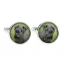 Terrier Tchèque, Cesky Terrier - Boutons de manchette et cravate avec votre photo, accessoire de costume, bijoux pour hommes de la marque Art-Dog.