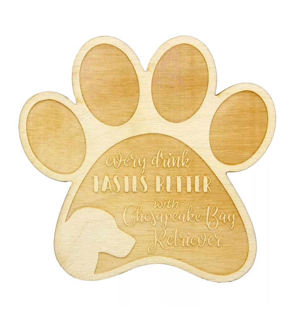Chesapeake Bay Retriever - Tasse Untersetzer, graviert Untersetzer mit Hund, Geschenk für Hundeliebhaber von Art-Dog Marke