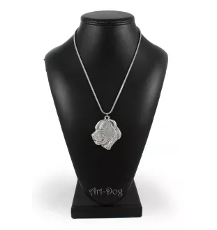 Mittelasiatischer Schäferhund, Zentralasiatischer Owtscharka - Halskette mit Hund, Hundeanhänger an einer silbernen Kette, einzigartiger Schmuck der Marke Art-Dog