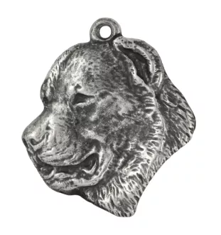 Owczarek środkowoazjatycki posrebrzany naszyjnik na łańcuszki Art-Dog