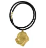 Berger d'Asie Centrale, Sredneasiatskaïa ovtcharka - porte-clés et collier avec chien dans une boîte, produit plaqué or de haute qualité, marque Art-Dog