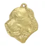 Berger d'Asie Centrale, Sredneasiatskaïa ovtcharka - porte-clés et collier avec chien dans une boîte, produit plaqué or de haute qualité, marque Art-Dog