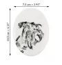 Terrier Tchèque, Cesky Terrier - une plaque commémorative avec une photo de chien, une plaque funéraire avec une impression, une plaque ovale personnalisée de la marque Art-Dog