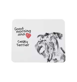 Cesky Terrier, Czech Terrier, Bohemian Terrier - mouse pad with print, personalized dog-themed mouse pad, unique gadget for an office worker by Art-Dog brand