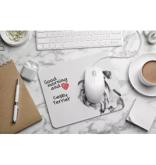 Terrier Tchèque, Cesky Terrier - tapis de souris personnalisé avec impression, tapis de souris personnalisé avec chien, accessoire unique pour employé de bureau de la marque Art-Dog