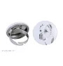 Berger d'Asie Centrale, Sredneasiatskaïa ovtcharka - bijoux pour femmes avec l'image d'un chien, produit fait à la main, possibilité d'ajouter sa propre photo, marque Art-Dog