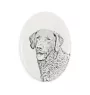 Chesapeake Bay Retriever - Gedenktafel mit einem Foto eines Hundes, Grabplatte mit Druck, personalisierte ovale Platte der Marke Art-Dog