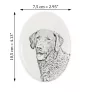 Chesapeake Bay Retriever, Chessie - commemorative plaque with a photo of a dog, tombstone with a print, personalized oval plaque from the Art-Dog brand