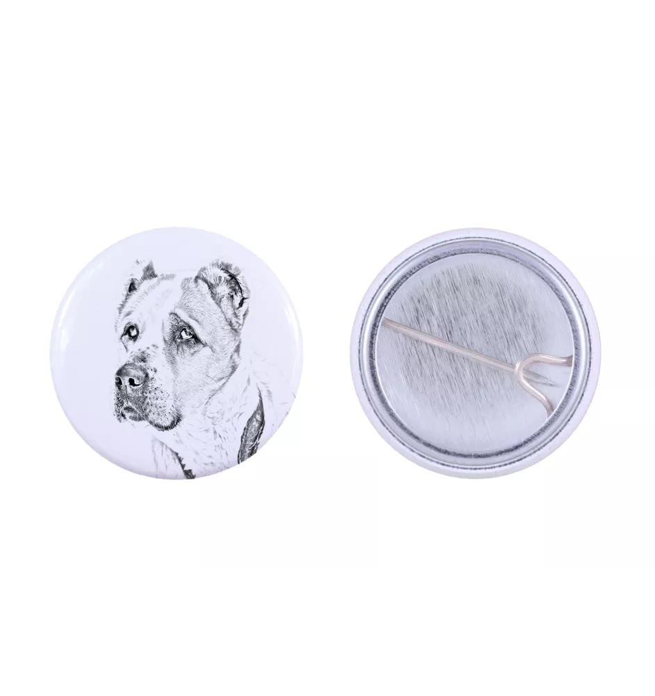 Berger d'Asie Centrale, Sredneasiatskaïa ovtcharka - badge avec votre chien, ajoutez votre propre photo, marque Art-Dog