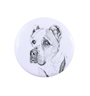 Berger d'Asie Centrale, Sredneasiatskaïa ovtcharka - badge avec votre chien, ajoutez votre propre photo, marque Art-Dog