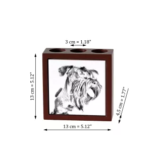 Terrier Tchèque, Cesky Terrier - porte-stylo avec chien, organiseur de bureau avec impression, décoration de bureau personnalisée de la marque Art-Dog