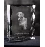 Chesapeake Bay Retriever, Chessie - crystal with a picture of a dog, glass statuette with a picture, unique frame with a picture from Art-Dog brand