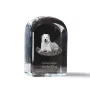 Mittelasiatischer Schäferhund, Zentralasiatischer Owtscharka - Kristallwürfel mit Bild, Hundebild im Kristall, sechseckiger Papierclip von Art-Dog.
