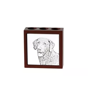 Chesapeake Bay Retriever stojak na długopisy z koniem Art-Dog