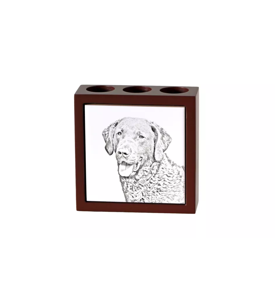 Retriever de la baie de Chesapeake - porte-stylo avec chien, organiseur de bureau avec impression, décoration de bureau personnalisée de la marque Art-Dog