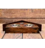 Central Asia Shepherd Dog, Central Asian Shepherd Dog - wooden stand with bowls for a dog, decorative dog bowls, a gift for adopting a dog from the Art-Dog brand